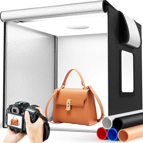 Big Photography Light Box, 32 x 32 x 32 Inches Large Studio Lightbox, 234 LEDs,5 Color Backdrop, Please do not Return This Item After Purchase Due to Large
