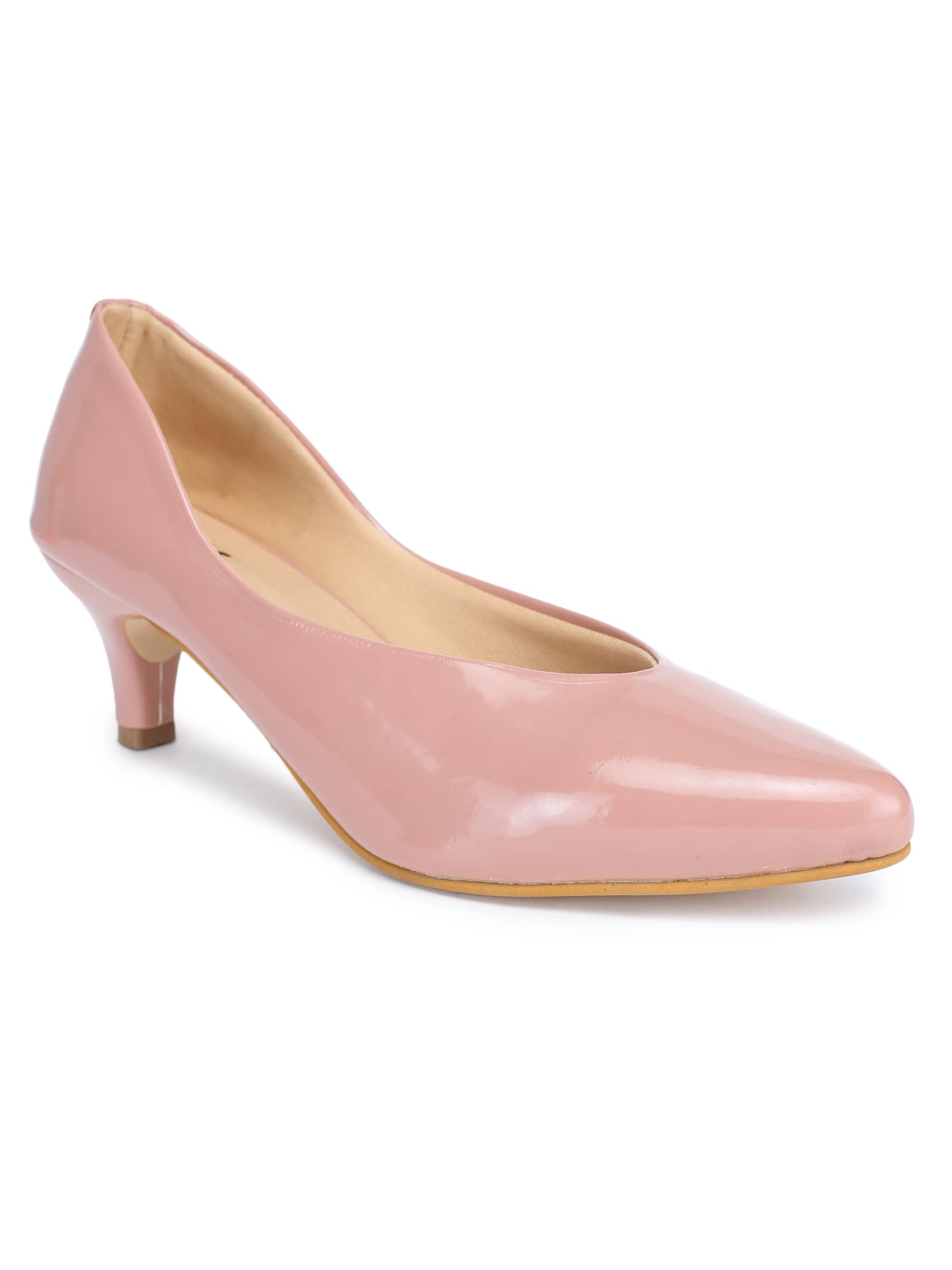 Sapatos Women Casual Kitten Heel Bellies, Ideal for Women (ST-6135-Peach-37) Pink (B09J8DW9LP) Amazon Price History, Amazon Price Tracker