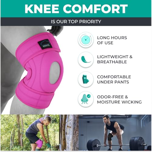 Image of Modvel ELITE Knee Brace for Men & Women - Patella Gel Pads & Side Stabilizers for ACL, Meniscus Tear, Arthritis & Injury Recovery - Maximum Support for Running, Sports & Joint Pain Relief
