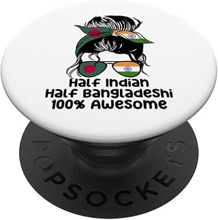 Half Indian half Bangladeshi India Bangladesh Mix PopSockets Swappable PopGrip