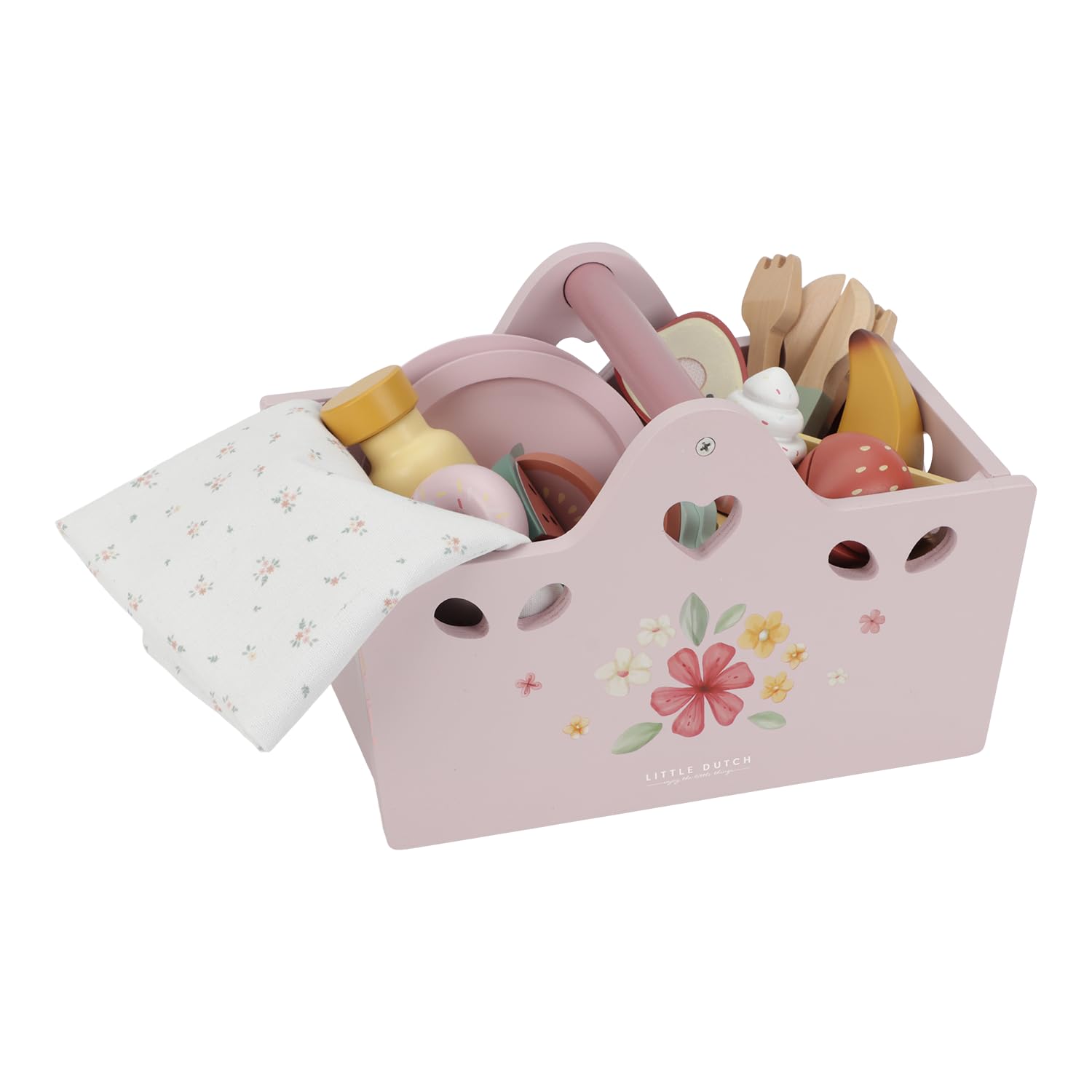 Little Dutch 8025 FSC Holz Picknick-Set - rosa