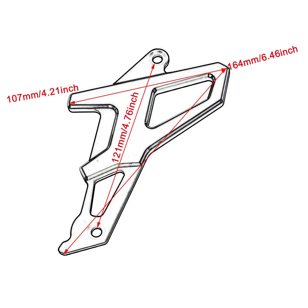 Motocyklowego Łańcucha Ochraniacz Do CRF300L CRF300 CRF250L | Osłona przedniej zębatki motocykla Osłona łańcucha Osłona zabezpieczająca(Red)