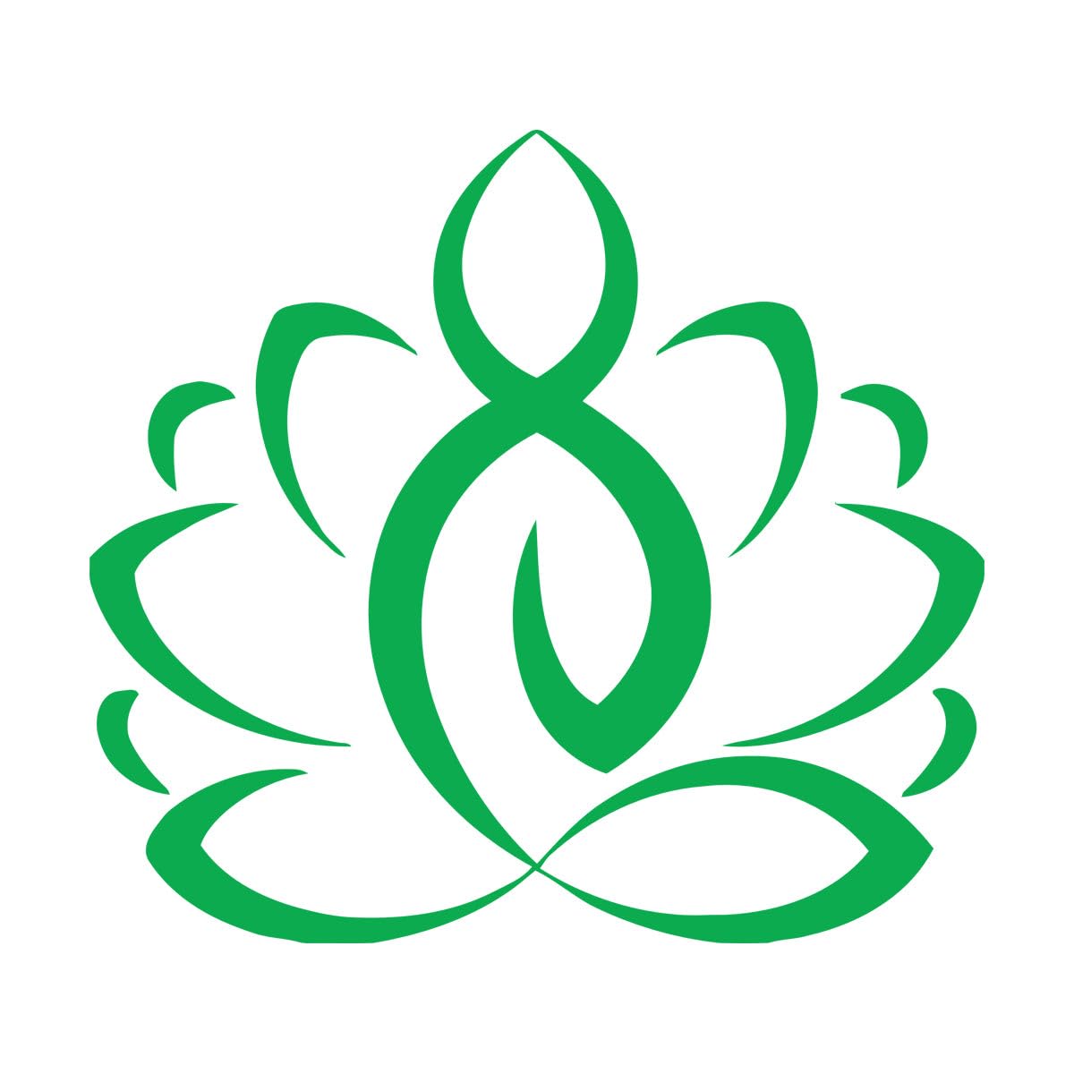 Wall Decals Paster Paper Lotus Yoga Meditation Buddhism Living 54x67.4cm Do not Damage the wall Surface Large Green โ image 1