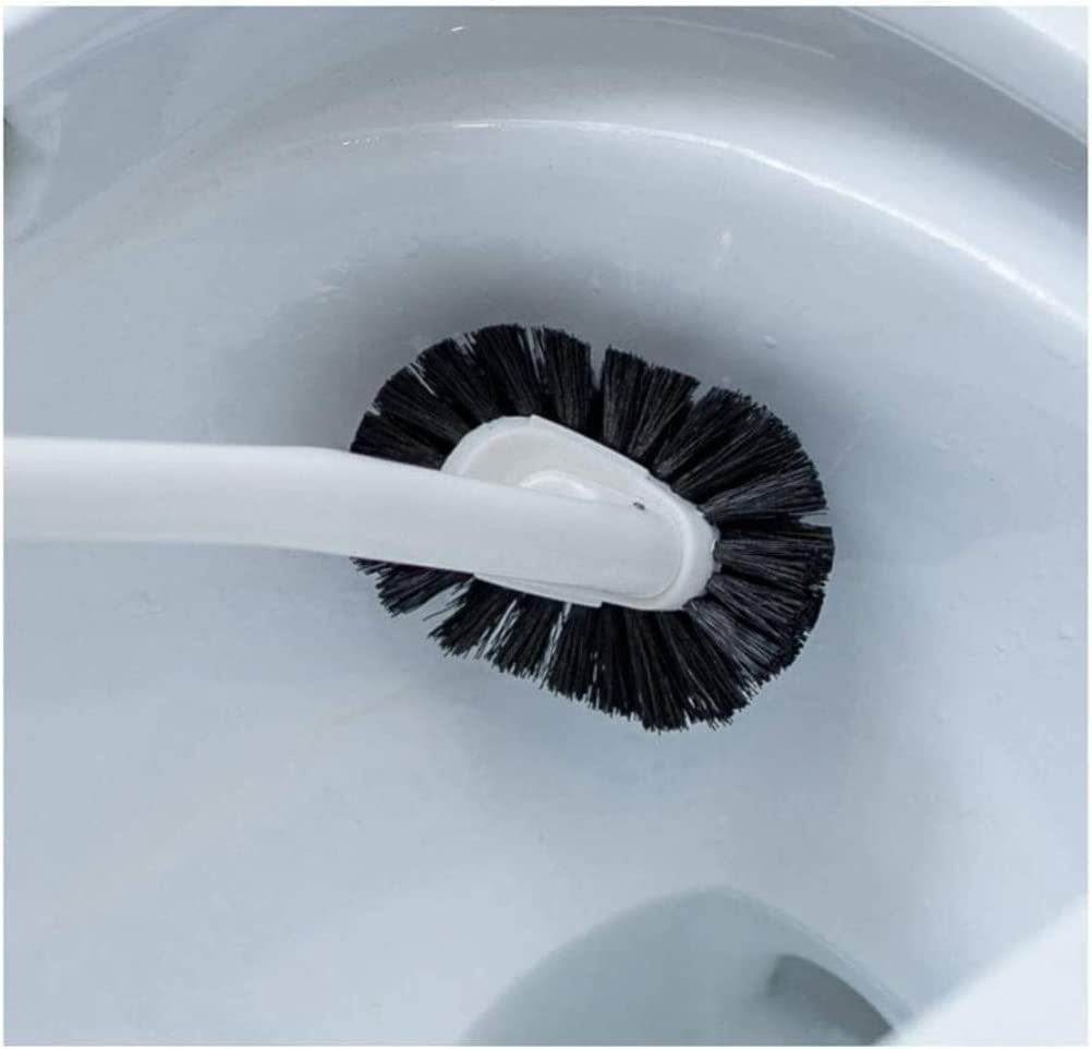 Escobillero Escobilla de Baño Escobilla WC Juego De Escobillas Y Soportes Para Baño Juego De Escobillas De Inodoro De Pie Cepillo De Inodoro Curvo De Cerdas Suaves Para Limpieza Profunda Escobillero y