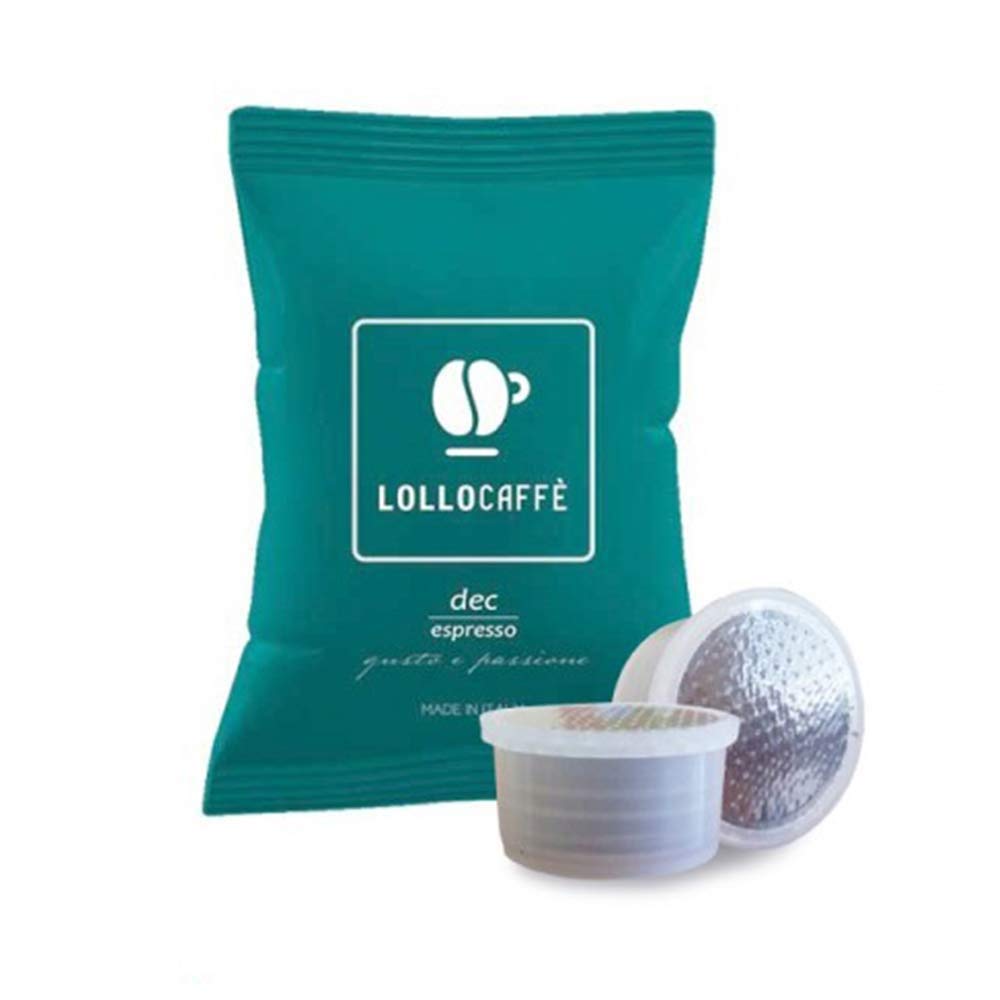 600 Compatible Capsules Espresso Point Lollo Caffe' Decaffeinato Dek Espresso