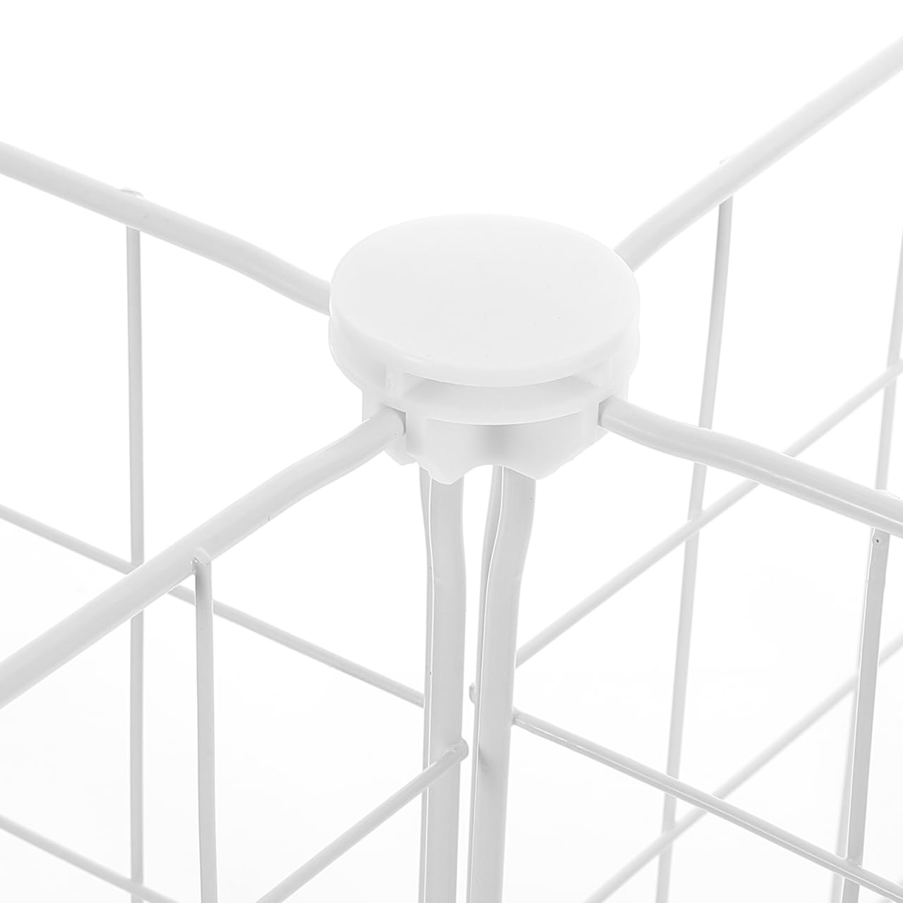 Divisore per Freezer in Ferro Bianco Struttura Regolabile e Design a Rete Traspirante per Organizzazione e Conservazione di Cibi e Bevande in Congelatore