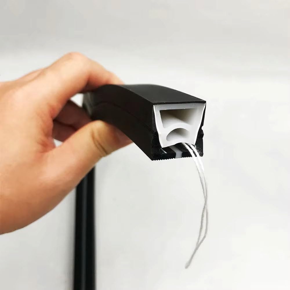 1M-10M schwarze LED-Neon-Kieselgelröhre – wasserdichtes weiches Seil 1 Stück(T1616-All-5M)