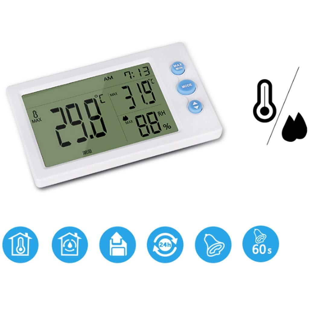 Misuratore di Temperatura e umidità ad Alta precisione con Display Digitale da Parete, sensore Multifunzione per Cintura per Uso Domestico