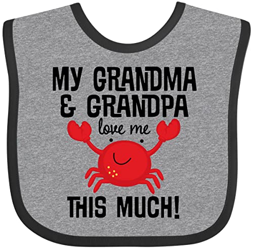 inktastic Grandma Grandpa Love Me Boys Baby Bib