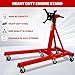 SPOWAY Engine Stand, 2000LBS Heavy Duty Engine Stand with 360 Degree Rotating Head & Folding, Engine Motor Stand with 6 Swivel Caster 4 Adjustable Arms for Vehicle Maintenance Auto Repair, Red