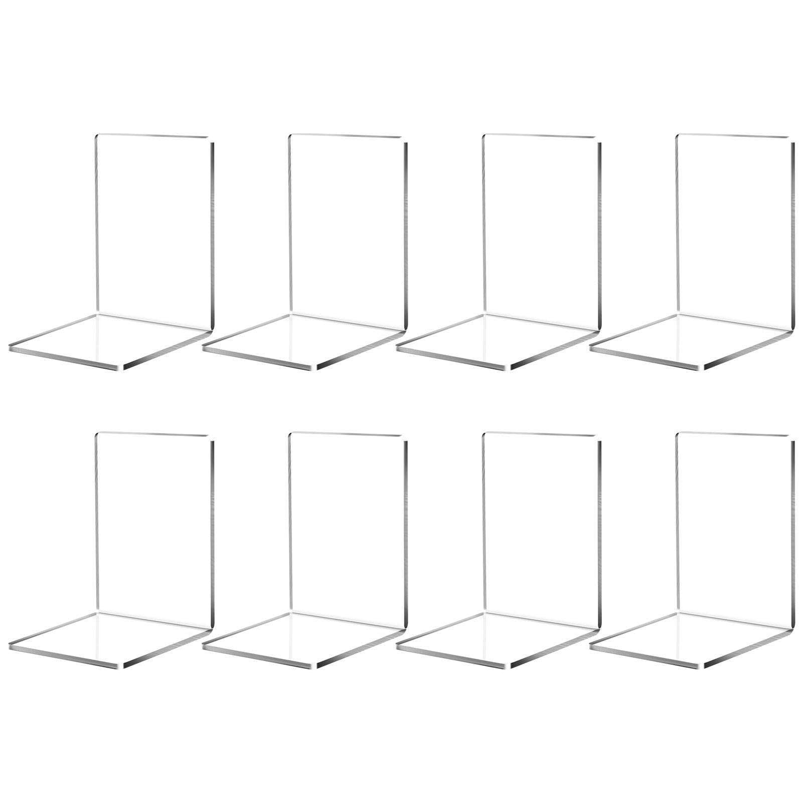 Geruwam Acrylic Bookends | Simple And Elegant Bookshelf, Decoration Bookshelf For Bedroom, Library And School, Non-Slip Shelves And Stationery Gift