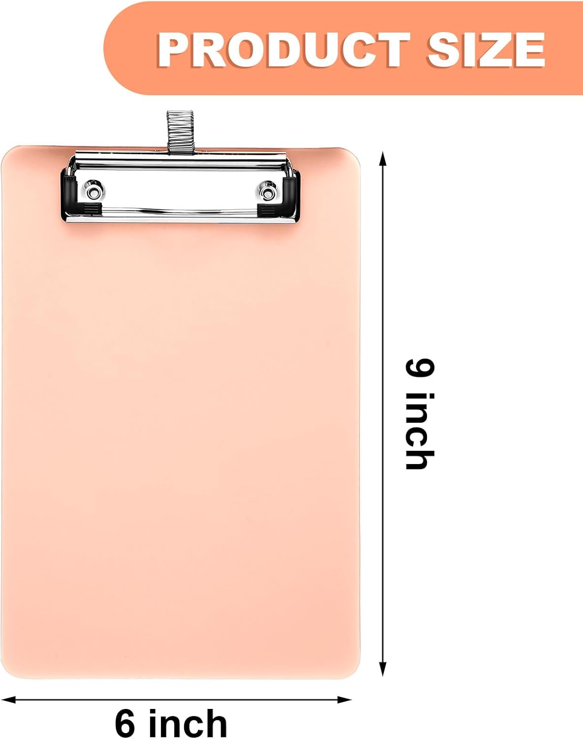 Qilery 24 Pcs Bulk Mini Clipboards with Pen Holder Clip A5 Memo Clipboard 6x9 Small Plastic Clip Boards for School Office Restaurant Cafe Hotel Shopping List, Pen Not Included, Pink