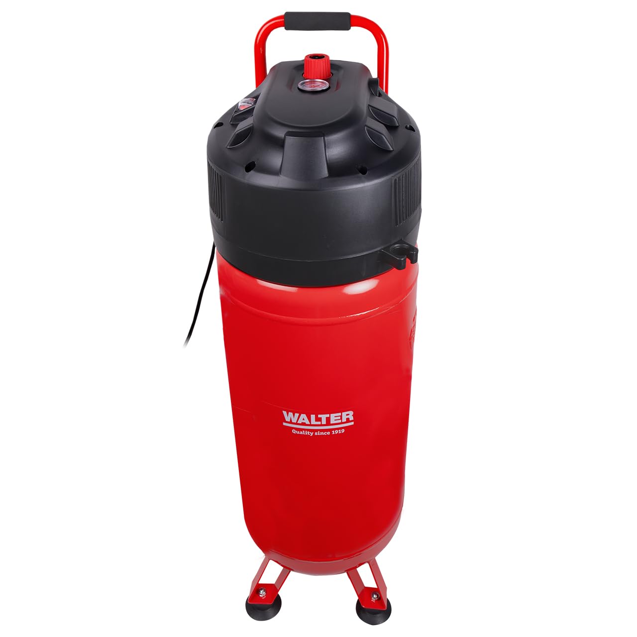 WALTER Druckluft Kompressor, 50 L, Ansaugleistung 240l/min,10 bar, Luftkompressor, inkl. Zubehör, langlebig, einfache Bedienung, automatischer Druckschalter, Überlastungsschalter, kompaktes Design
