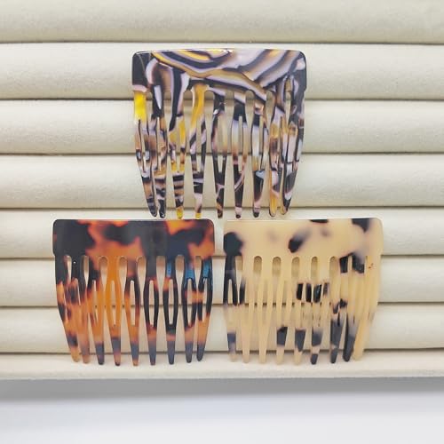 3 peines decorativos franceses para cabello, hechos a mano miniatura 2
