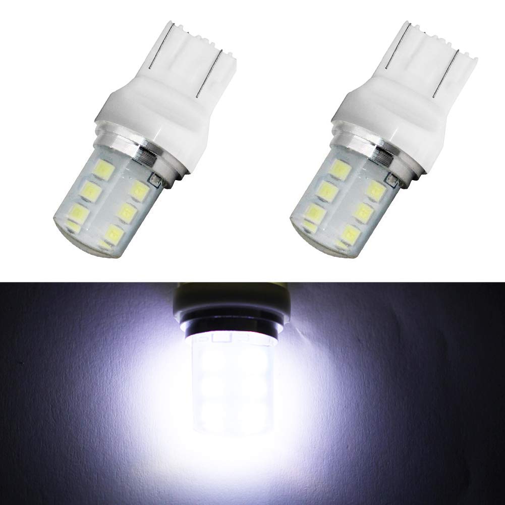 Yolu 7443 T20 LED Bulbs 10-Pack, White 3030 12-SMD Super Bright 992 7440 7441 7444 W21W LED Lights Turn Signal Blinker Lights Replacement for Tail Brake Lights, Backup Reverse Lights