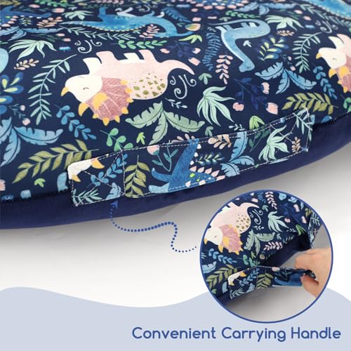 Image of Newborn Lounger Cover for Boys Girls, Soft Comfortable Baby Lounger Cover 1 Pack Reversible Removable Fleece Slipover for Infant Lounger Pillow, Dinosaur (Cover Only)