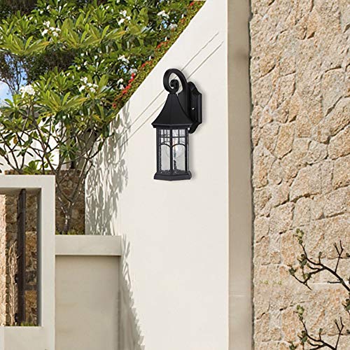 Lampe murale extérieure rétro industrielle noire étanche balcon - 3