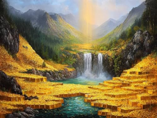 Pintura por números adultos regalo original de cumpleaños kit manualidades selva oro