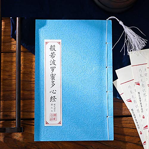 IXUECAT Chinese Calligraphy Paper Book Handwriting Practice Copybook Tracing Writing Practice Paper Workbook for Chinese Characters Writing Practice (Style #4 心经字帖)