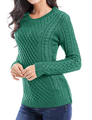 Image of v28 Women Crew Neck Knit Stretchable Elasticity Long Sleeve Sweater Jumper Pullover