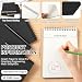 Engrowtic 2 Pack Graph Paper Spiral Notepad A5 Top Wirebound Notepad Grid Notebook Steno Pads Memo Notebook Grid Paper 140 Pages for Writing Sketching Drawing Office Supplies (Black)