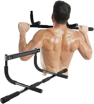 KF PREMIUM Doorway Chin Up Bar Solid Home Strength Exercise Upper Body Adjustable Dip Bars for Exercise Chin Ups Push Ups, Sit Up, Multi-function Unisex Fitness Workout Bars