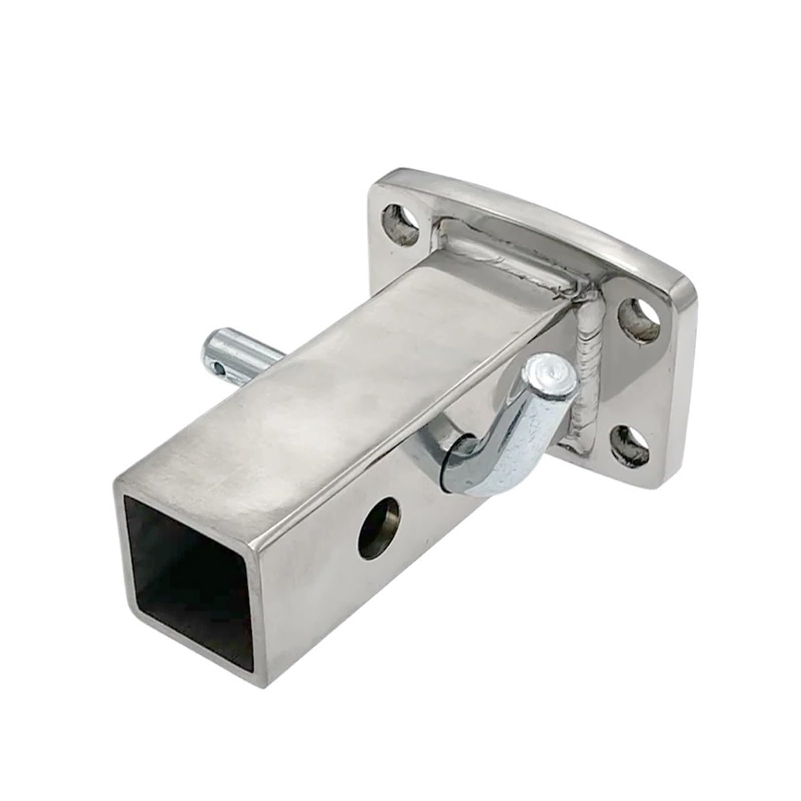 Hak Holowniczy Przyczepa Ze Stali Nierdzewnej 50X50 MM Hak Z Czopem Odbiornik Zaczep Adapter Do Montażu Na Płycie Camper Części RV Akcesoria Przyczep Kempingowych