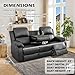 SIENWIEY Manual Recliner Sofa Set，Bonded Leather Reclining Sofa and Loveseat Set with Drop Down Table&Storage Console&Cup Holders，Leather Couch Set for Living Room(3+2)