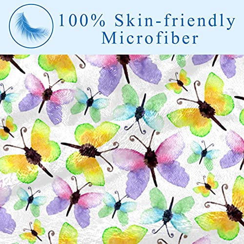 Couverture imprimée papillon aquarelle drap chaud lit canapé - 4
