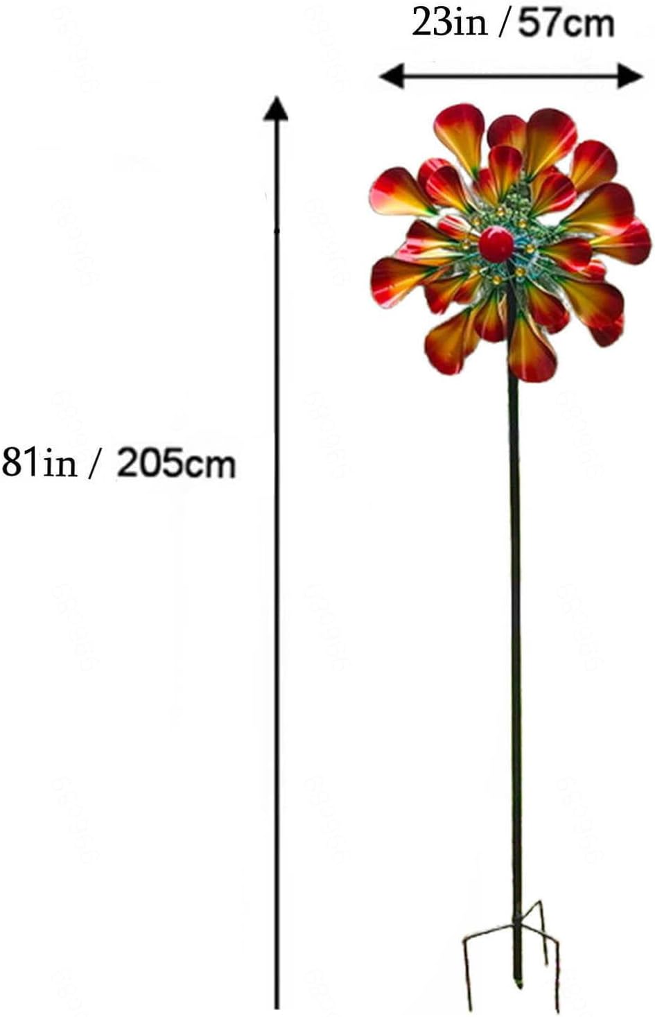 81in Windmill for Yard, Wind Spinners Outdoor 3D Wind Sculptures and Spinners Outdoor Metal Wind Spinner Deal Artistic Decor Gift