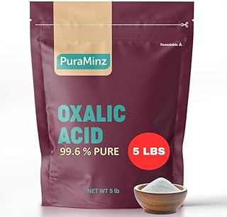 Pure Oxalic Acid- Industrial Grade Strength- 5 Pounds- Rust Remover- Wood Bleach- Highly Effective Multipurpose Cleaner for Metal-Stone-Concrete - Durable Resealable Packaging.