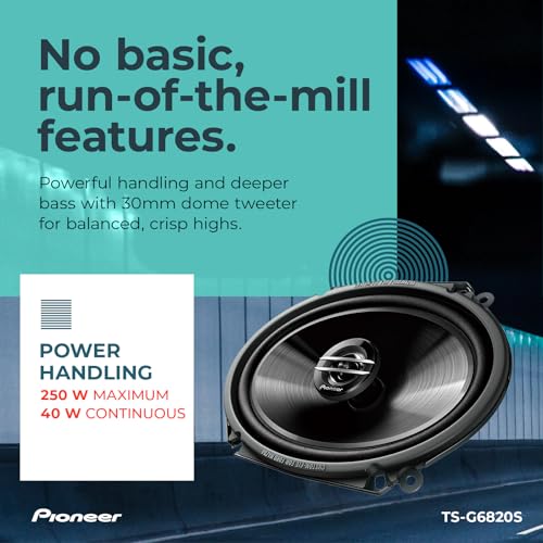 Image of PIONEER G-Series TS-G6820S 6 inch x 8 inch 2-Way Coaxial Car Speakers 250W Max