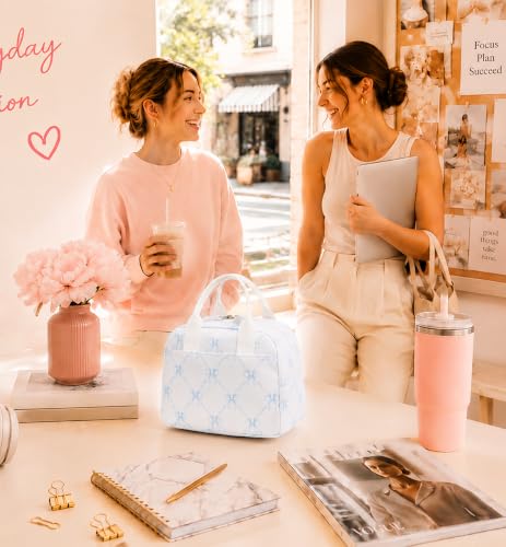 Image of LOVELYWIND Lunch Box for Women Cute Lunch Bags for Women Lunch Tote Bags Reusable Insulated Lunch Box Large Capacity Reusable Insulated Cooler for Work or Travel Gifts or Beach