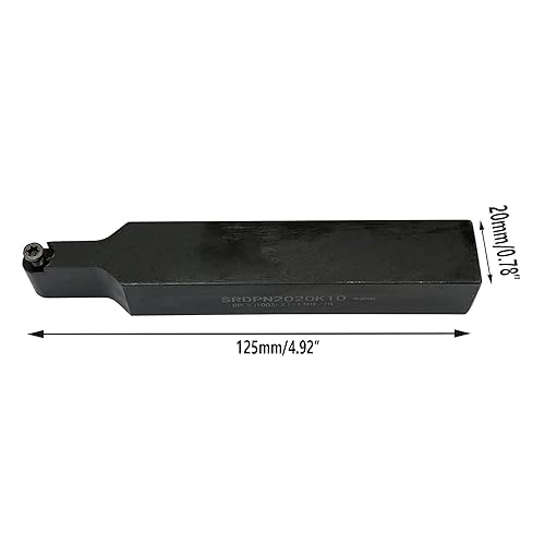 Miniatura 3 de GBJ SRDPN2020K10 (0.787 in x 4.921 in) + RPMT10T3 Soporte de torno de torneado de 45° para torneado y perfilado para insertos redondos de carburo