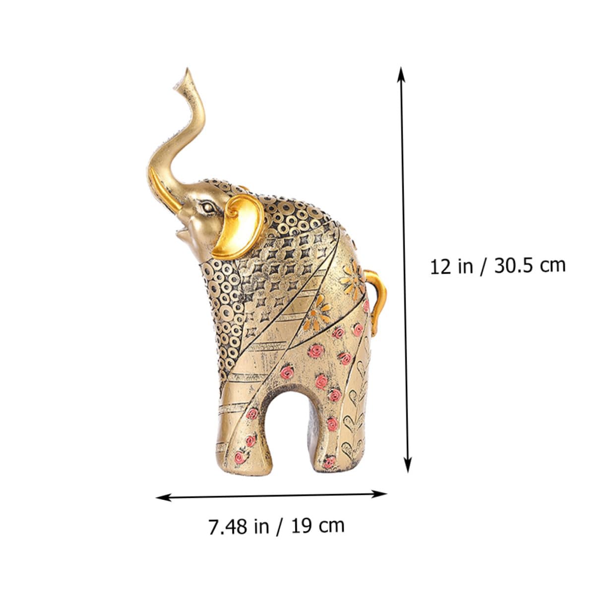 Ciieeo 2pezzi Statua di Elefante in Resina Scultura di Animale Decorazione da Tavolo per Casa Ornamento di Elefante Retro e Libreria