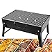 Grill na węgiel drzewny, składany i przenośny grill kwadratowy Grill, blat biurkowy Kompaktowy składany grill (35 x 26 x 20 cm, odpowiedni dla 1-6 osób)