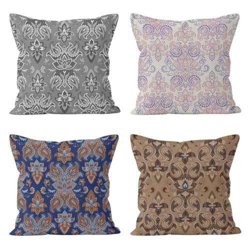 Linge housses de coussin lin 50x50cm rétro pour protéger et embellir vos canapés - 2