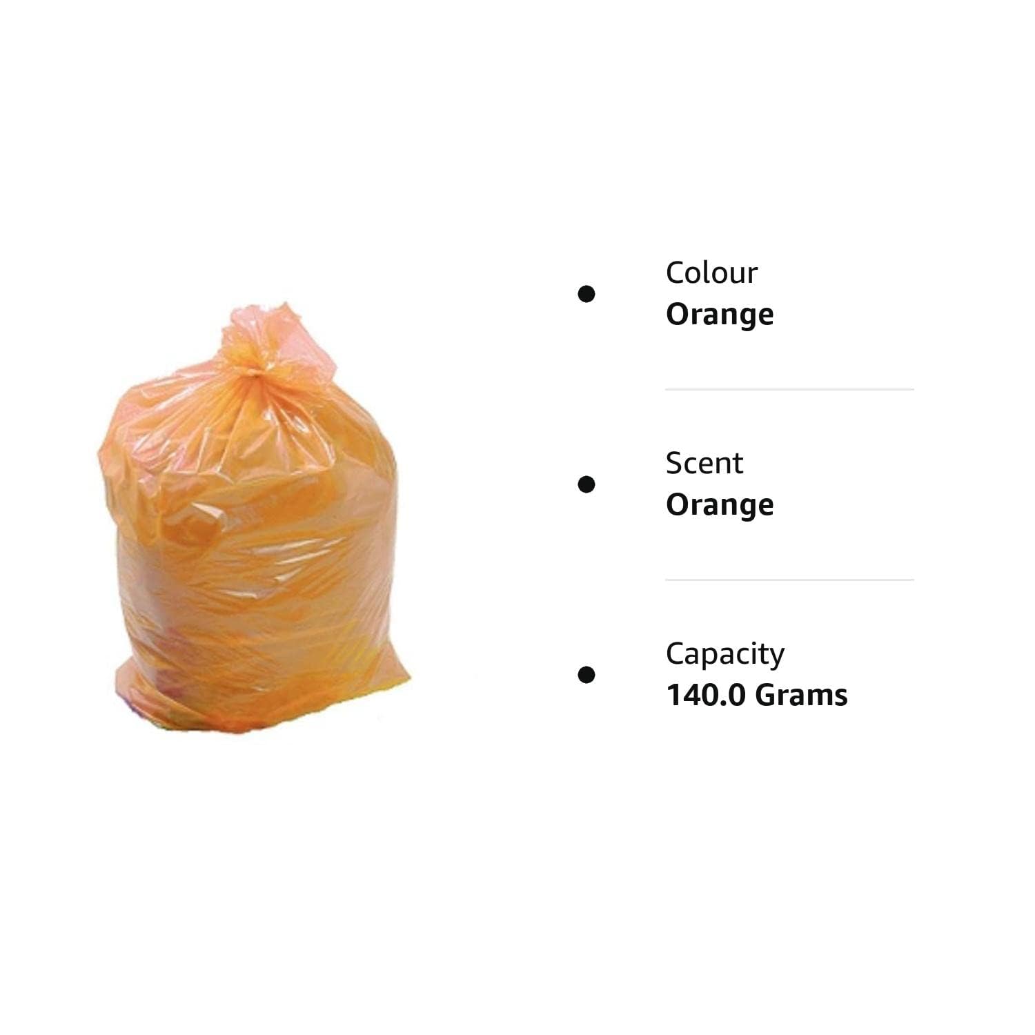 Uk Store 50 bolsas de basura grandes y fuertes para reciclaje de basura, color naranja, 18 x 29 x 39 pulgadas (140 g)