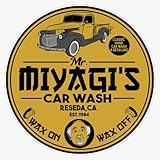 Leyland Designs Mr Miyagi car wash Bumper Sticker Window Water Bottle Decal 5