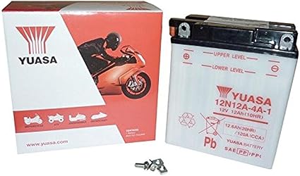 Batería Yuasa 12N12A-4A-1 12V 12AH Abierta sin Ácido