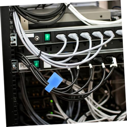 STOBOK 50pcs Organizador de Cables con Adhesivo Clips de Sujeción para Cables Accesorios de Escritorio miniatura 5