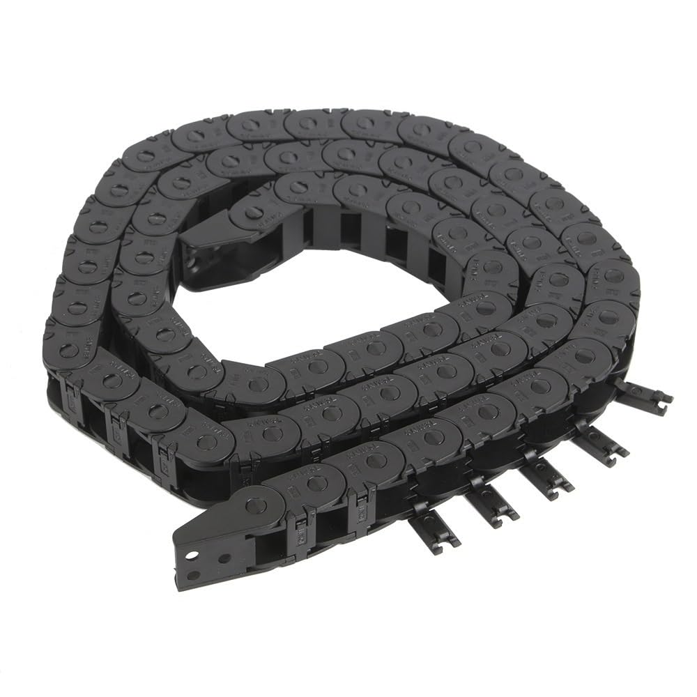 10 * 11mm Mini Energy Chain Nylon Drag Chain CNC 3D Printer Tank Chain 1m Long Nylon Cable Compatible with Automation Equipment 57 Links (Color : 1set)