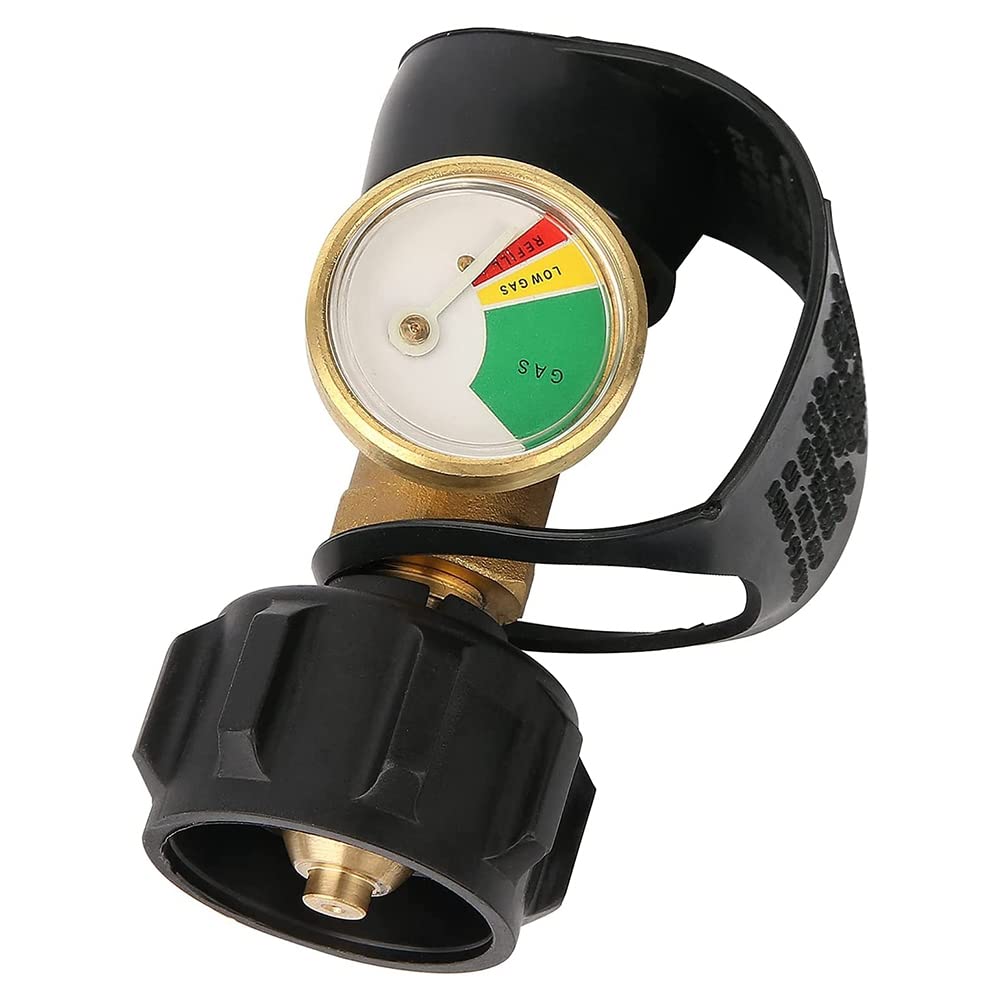 Lizusidtsy Propane Tank Gauge Level Indicator, Leak Detector, Gas Pressure Meter for RV,with Type 1 Connection