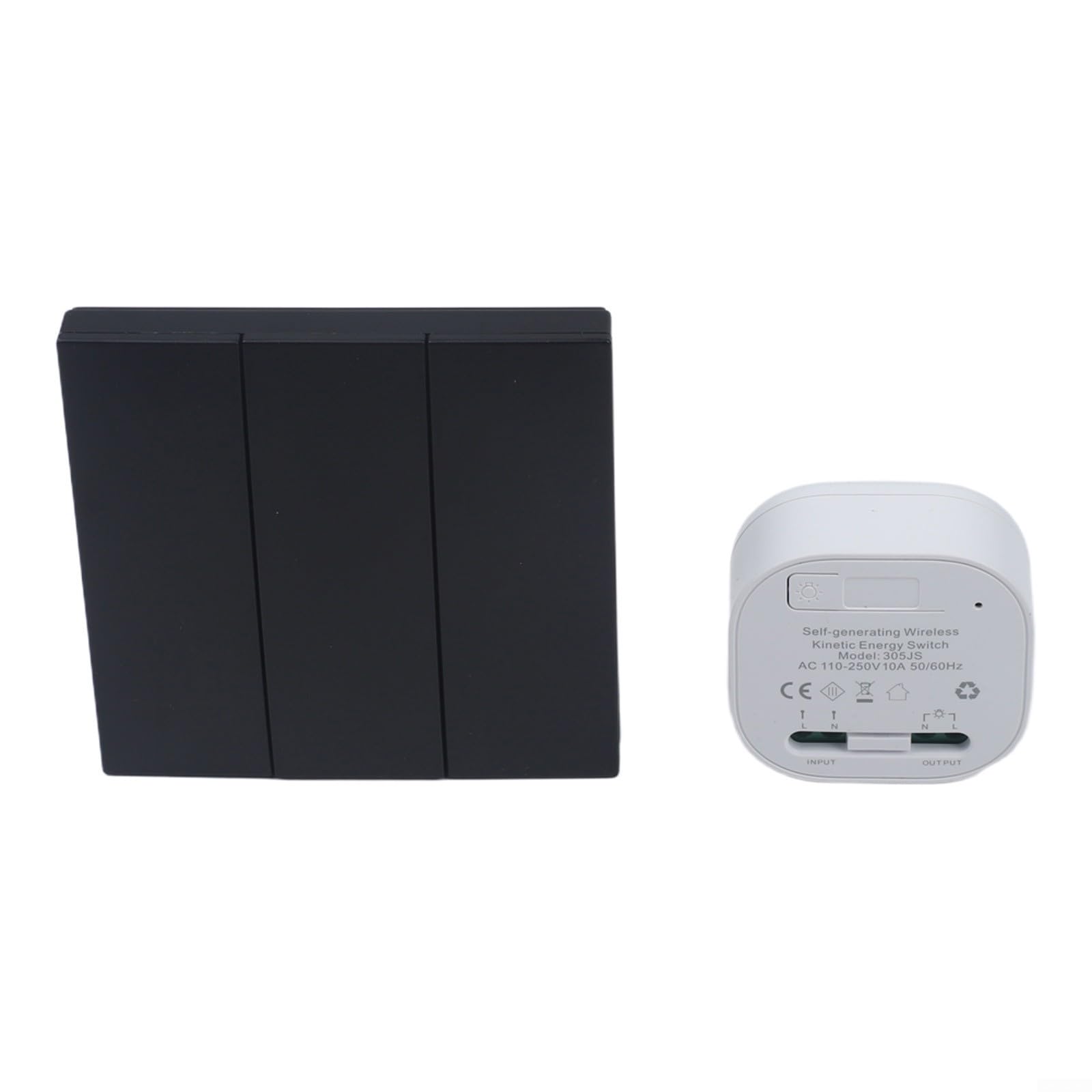 Interruptor de luz de control remoto inalámbrico autoalimentado, impermeable, no necesita cableado, portátil, flexible, fácil instalación, gestión inteligente para iluminación interior y exterior, 1