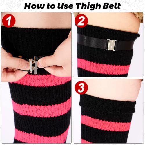 Image of LOUSGUTA Plus Size Thigh High Socks for Thick Thighs- Extra Long Womens Cable Knitted Over Knee High Leg Warmer