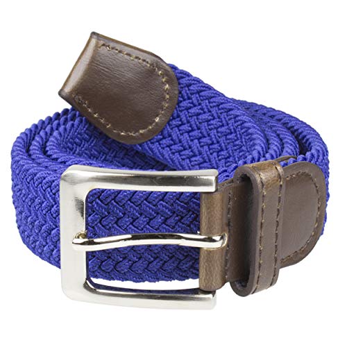 Image of Gelante Canvas Elastic Fabric Woven Stretch Multicolored Braided Belts