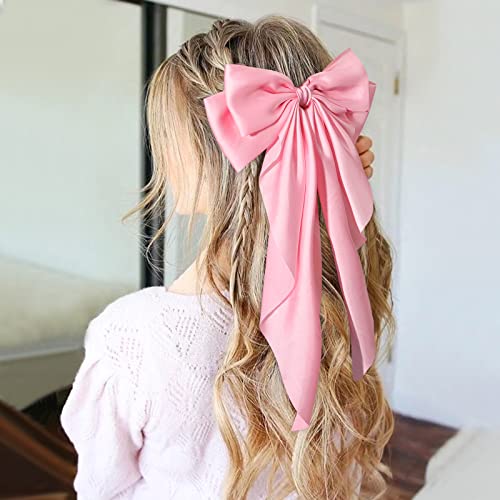 1PC lazo de satén grande para cabello de mujer miniatura 4