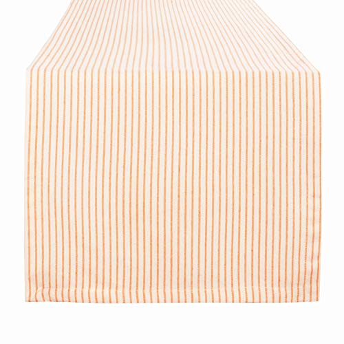 Native Fab Set of 2 Cotton Table Runners Farmhouse 90 Inches Long - Parties Rustic Bridal Shower Decor Dining Table Runners, Wedding Table Runners 14x90 Orange Natural