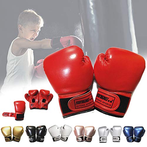Luvas de boxe infantis XUXN, luvas de treino para jovens e crianças pequenas, Kickboxing, luvas tail