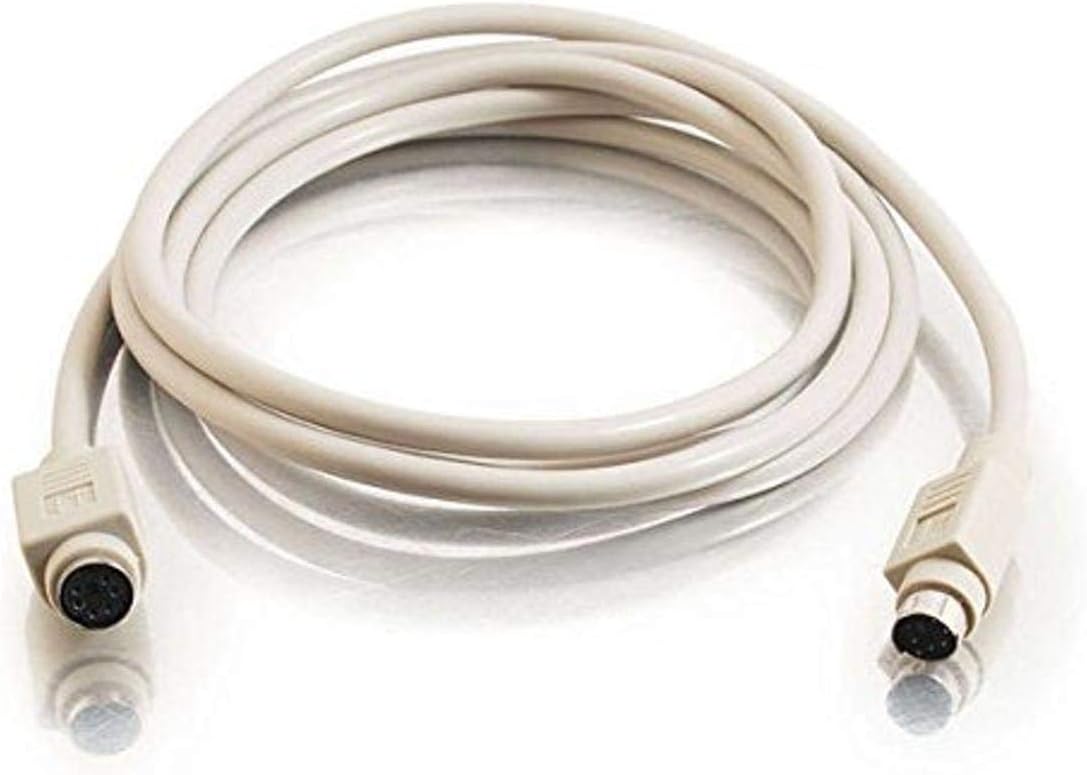 C2G 02715 PS/2 M/F Keyboard/Mouse Extension Cable, Beige (6 Feet, 1.82 Meters)